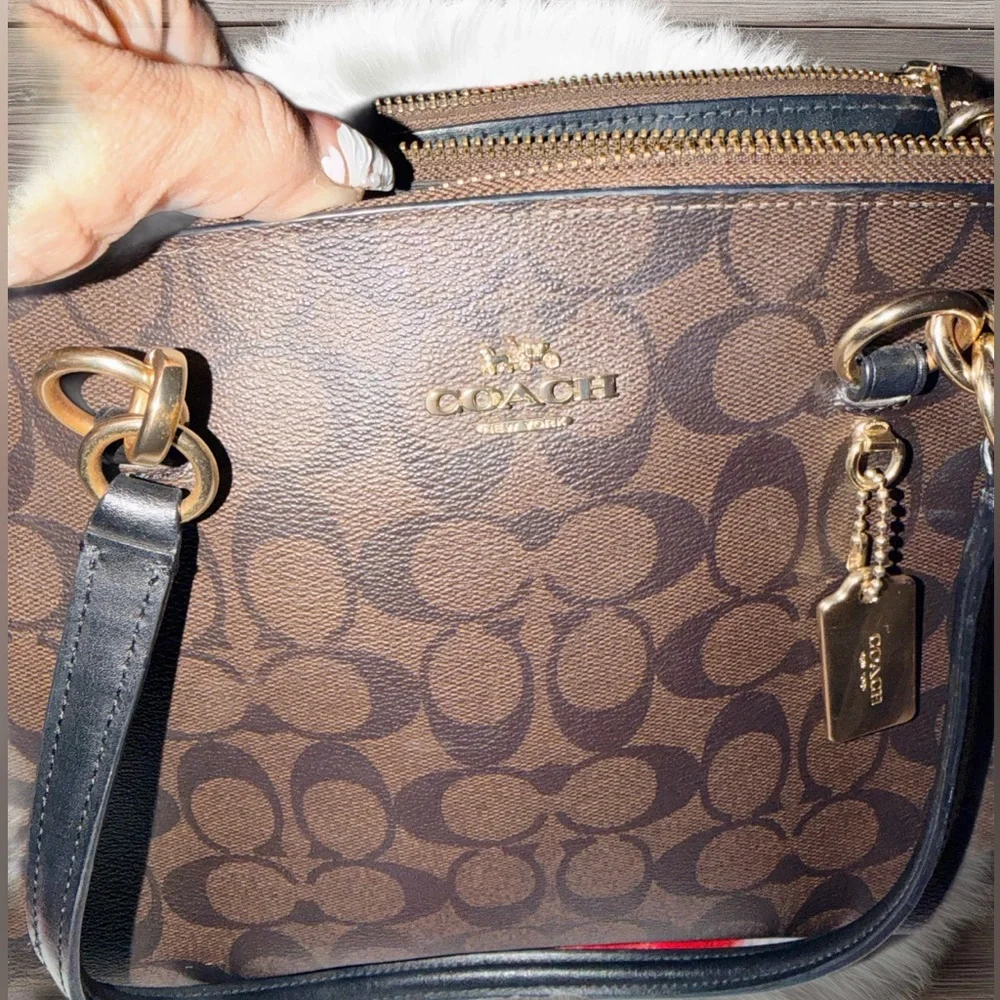 Coach Etta Carryall Black and Brown Signature Women's Bag - Picture 3 of 8